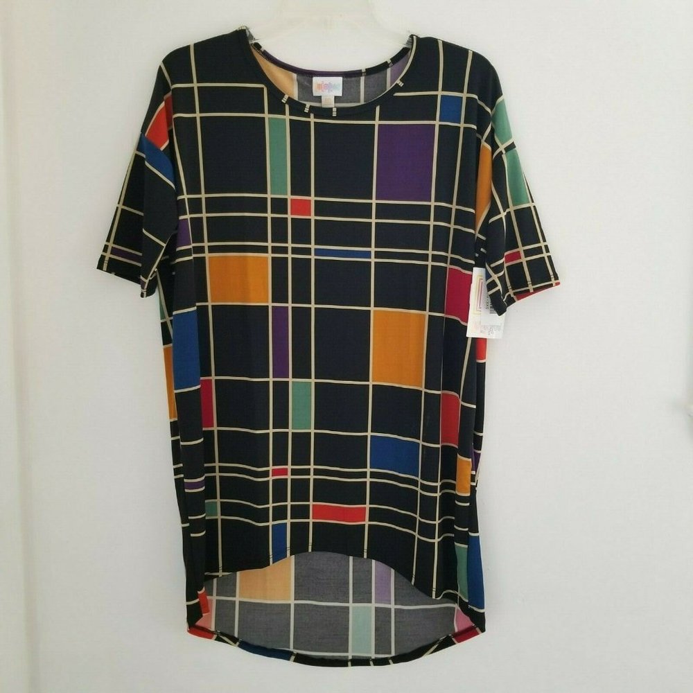 NEW LuLaRoe Irma Plaid Tunic Top XXS